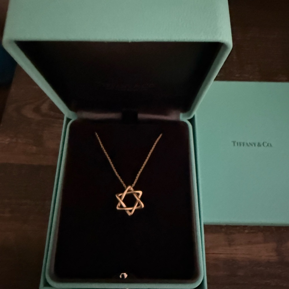 Tiffany & Co. Gold Interlocking Star Necklace